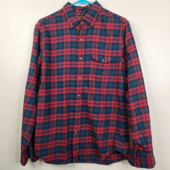 J. Crew Mens Slim Fit LS Cashmere Blend Gingham Print Button Down Shirt Medium - Picture 1 of 6